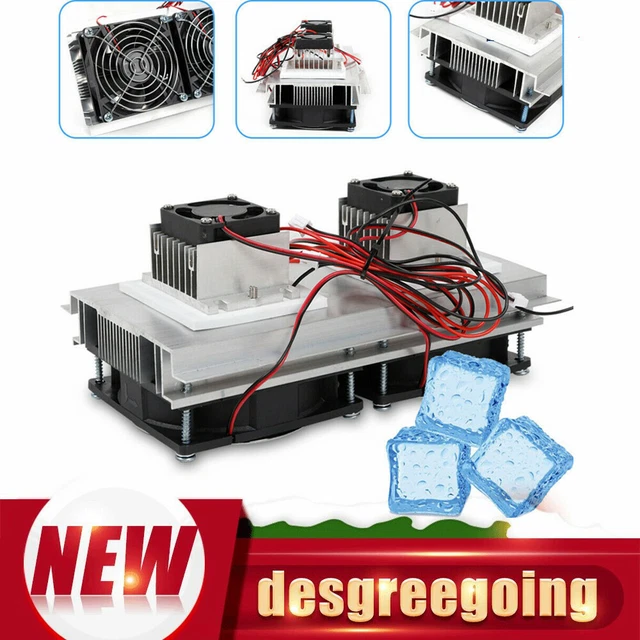 12V Thermoelectric Peltier Refrigeration Cooling System Air Cooler Fan DIY 140W