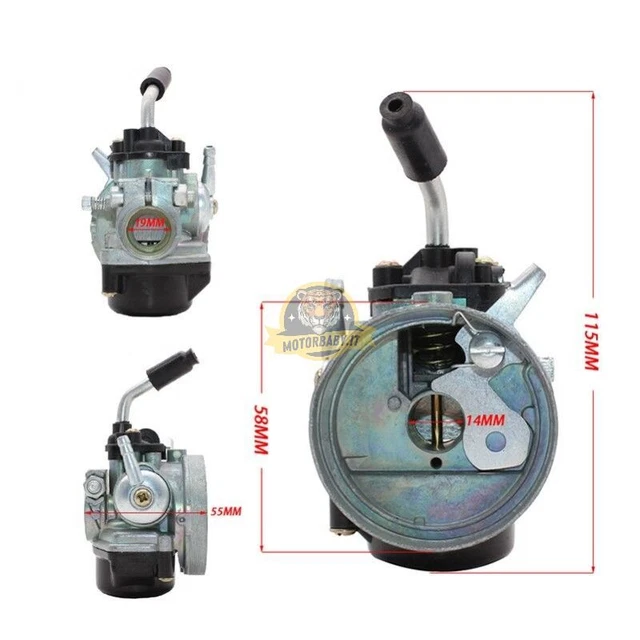 Carburatore 14mm Per Minimoto, Minicross E Miniquad 50cc
