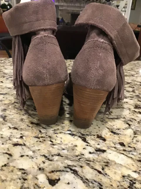 Steve Madden Pallas Boho Taupe Suede Ankle Booties Bohemian Sz 7M 3