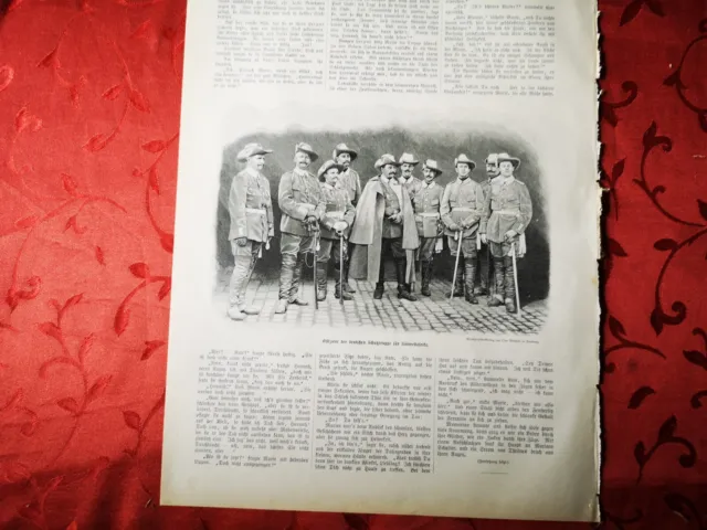 1896 Zeitungsdruck 636 Deutsch Südwest Schutztruppe Kolonien