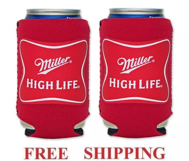 Miller High Life 2 Beer Can Holders Cooler Coozie Coolie Koozie Huggie New