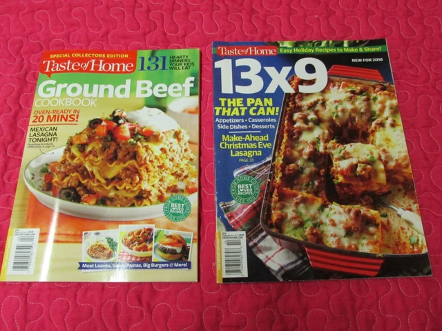 Taste of Home (Ground Beef june 2016)-(13 x9 Pan Jan.2017) Like NEW Condition