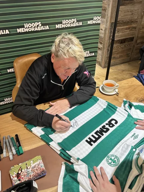 Frank McAvennie Hand Signed 1988 Celtic Football Shirt with COA and Photo Proof 3