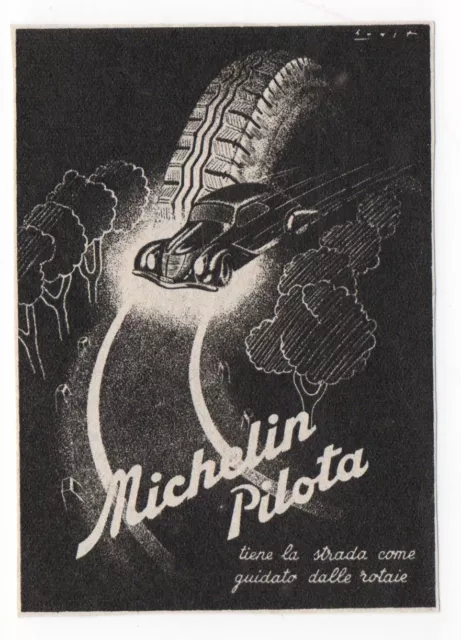 Pubblicità epoca AUTO PNEUMATICI MICHELIN reklame advertising werbung publicitè