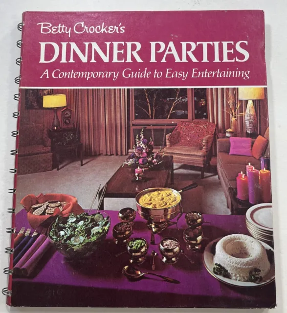 Vtg Betty Crocker Dinner Party Cookbook Unterhaltung House Wife Buffet Abendmahl