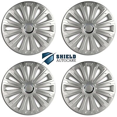 Wheel Trims 15" Hub Caps Trend RC Plastic Covers Set of 4 Silver Fit R15