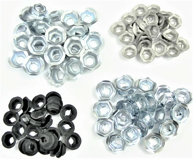 Chrysler Thread Cutting PAL Nuts- Fits 4mm to 8mm Studs- 100pcs (25ea)- #045