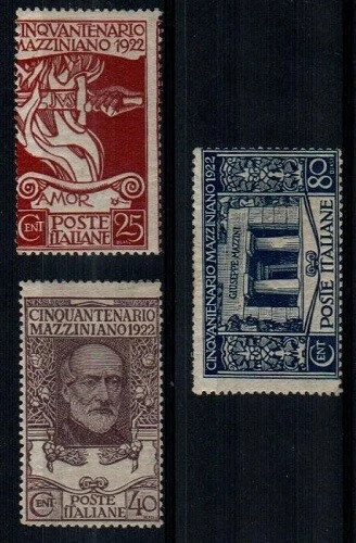 Italy Scott 140-42 Mint hinged (Catalog Value $51.00)