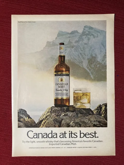 Canadian Mist Whisky “America’s Favorite” 1975 Print Ad - Great to Frame!