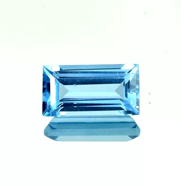 AAA Natural Brazilian Blueish Aquamarine Loose Baguette Cut Gemstone 2.00 Ct