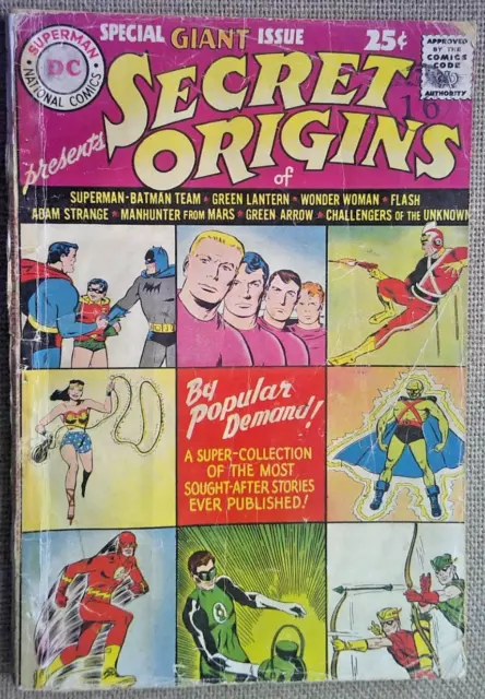 Secret Origins No.1 From 1961. Many Superhero Origins ! Most Sought After Storys