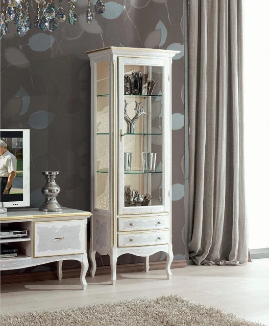 Vitrine En Verre 3 Étagères Avec Serrure - 125x42.5x36cm | Armoire Exposition Pour Livres, Vins, Collection