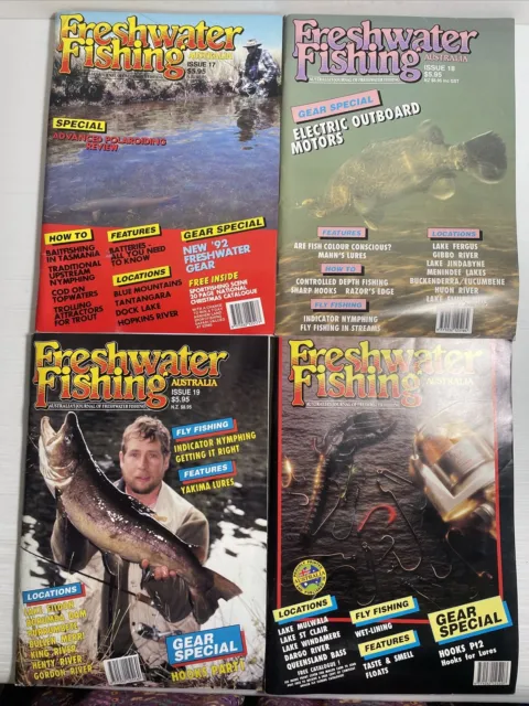 12 X VINTAGE Fishing Australia Magazine Collectable Tackle