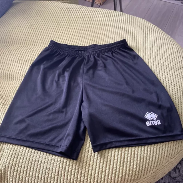 Boys black Errea shorts Medium