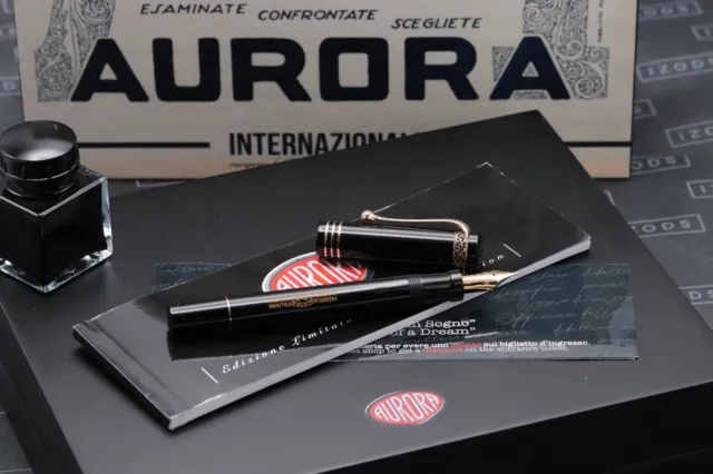 Aurora Internazionale Black Limited Edition Fountain Pen - Medium Nib