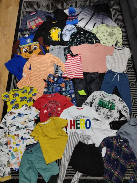 #075💙 Huge Bundle Of Boys Clothes 2-3years NEXT GEORGE M&S PAW PATROL MARVEL