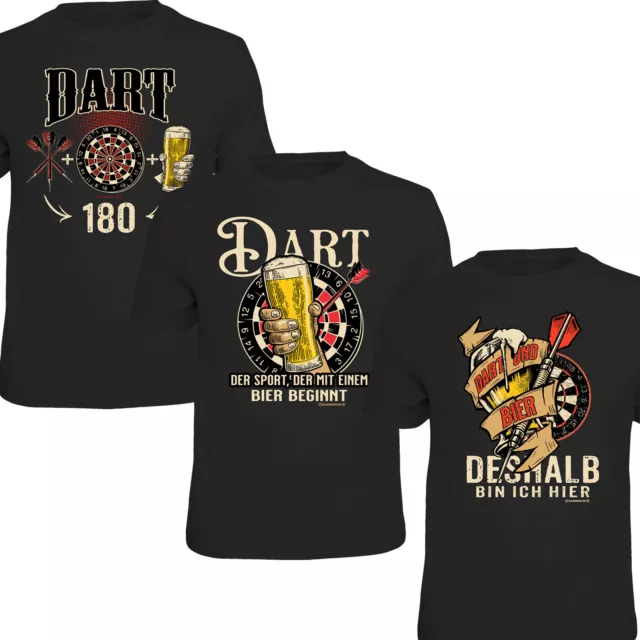 Darts T-Shirt  Dart Kneipe Geschenke Darten Männer Geburtstag Dartspieler Hobby