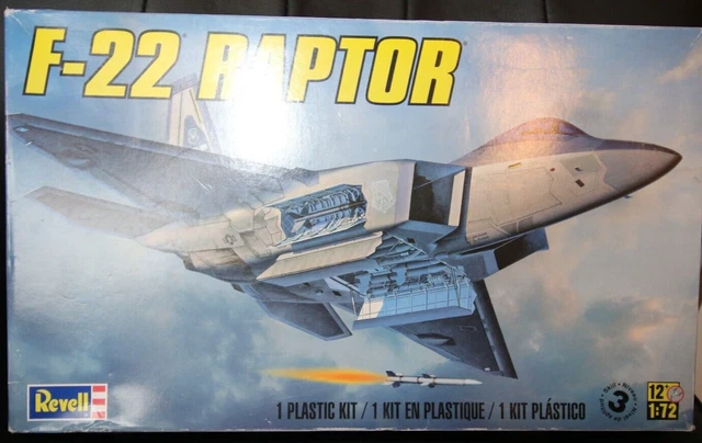 REVELL F-22 RAPTOR 1/72 fighter jet aircraft plastic model kit $19.99 ...