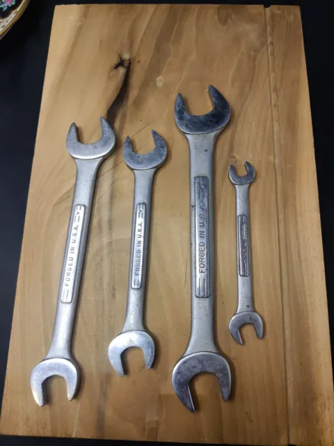 CRAFTSMAN -V- Series SAE Double Open-End Wrenches vintage LOT OF 4