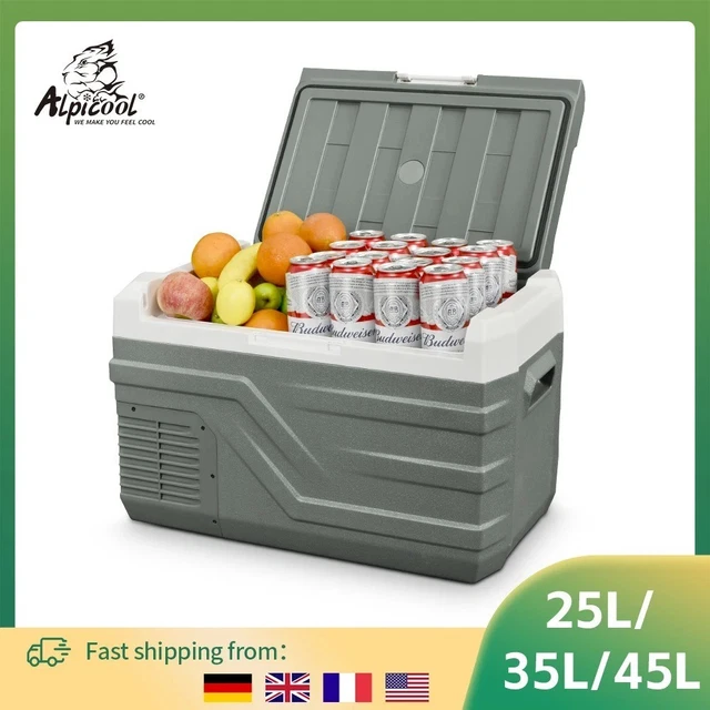 ALPICOOL 12V CAR Fridge Freezer 25L 35L 45L Portable Compressor Cooler ...