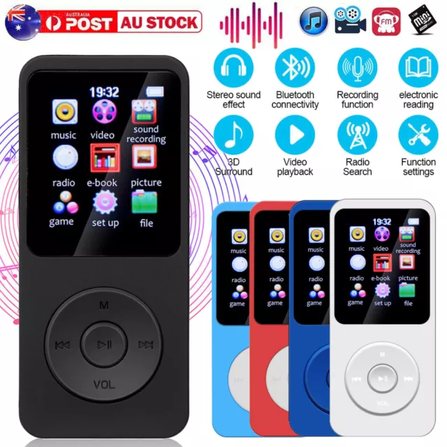 Portable 32G Bluetooth MP3 MP4 HIFI Video Music Player Sport FM Radio Recorder