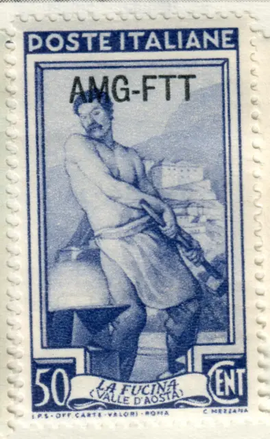 Italy - Trieste Zone A - 1950 Italy at Work - Italy Postage Overprinted AMG-FTT