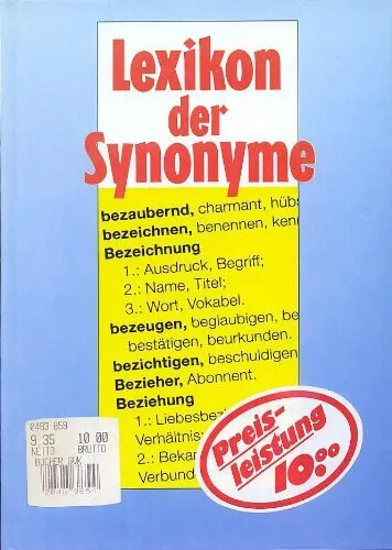 Lexikon der Synonyme ohne Angabe Buch