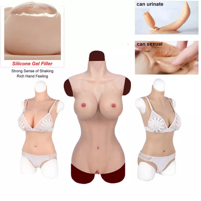 BodySuit silicone tasse formes de seins faux vagin travesti transgenre