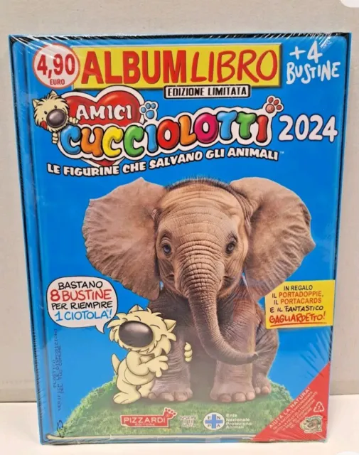 ALBUM LIBRO FIGURINE AMICI CUCCIOLOTTI 2024+ SCATOLA 100  BUSTINE-RAPIDACONSEGNA