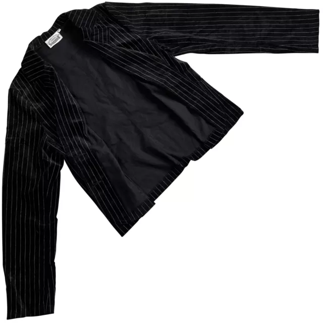 Surrender (Belgium) Chalkstripe Velour Blazer Black (Ann Demeulemeester) : M