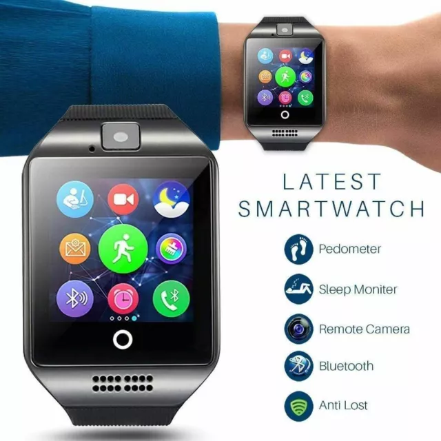 NEW Q18 Bluetooth Smart Watch Phone Wrist Touch Screen watch Call GPS Android AU