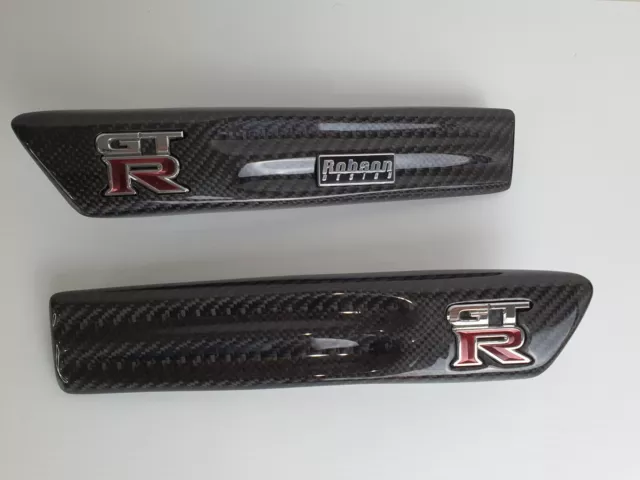 Robson Design Customized Carbon Fiber Nissan GTR Side Fender Fins (2pcs set)