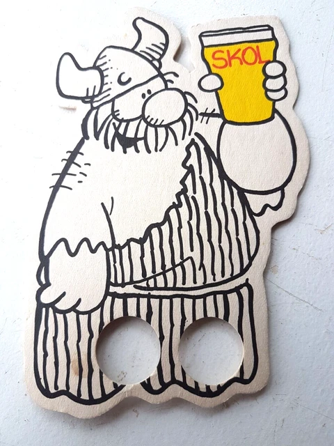 Vintage SKOL Lager - Hagar The Horrible... Katze Nr. 140 Biermatte/Untersetzer
