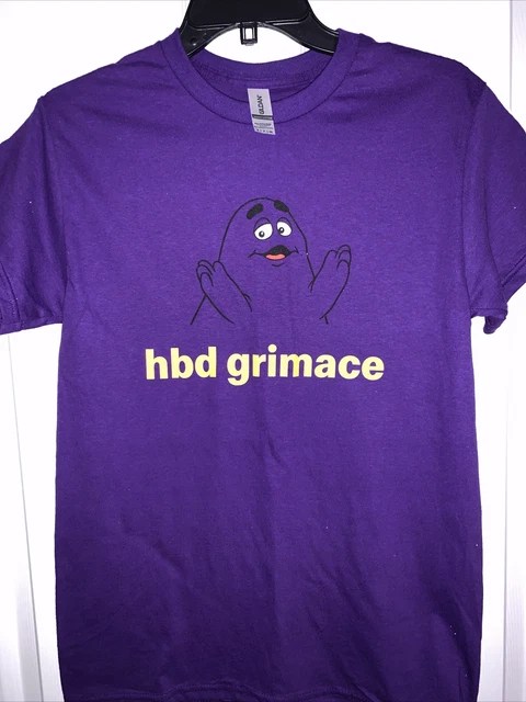 McDonald's hbd grimace T-Shirts limited Edition-Small Size-2023-Unisex