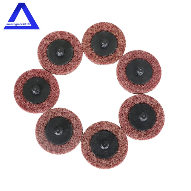 50× 2" Medium Surface Conditioning Discs Roll Lock Die Grinder Sanding Pads US