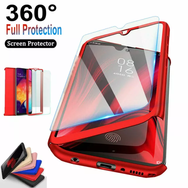 For Samsung Galaxy S9 S7 S8 S10 Plus 360° Full Body Hard Case + Screen Protector