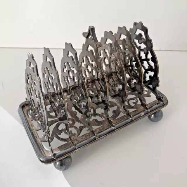 Silver Plated  Very ornate  Toast Rack Antique