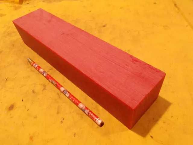 RED TOOLING BOARD pattern mold plastic prototype modeling 2" x 2 3/8" x 10 3/4"