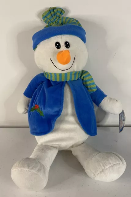 Snowman Plush 13" Sugar Loaf 2007 Christmas Winter Happy Holidays Edition
