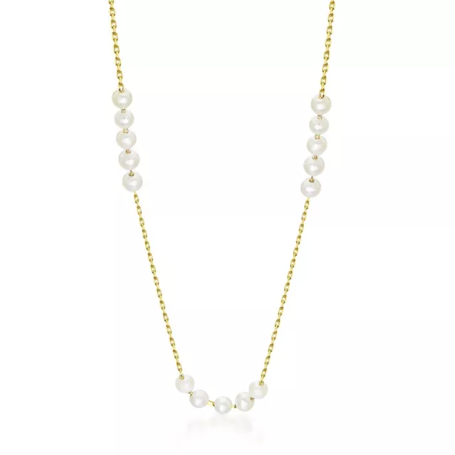 Lecarré Ras-Du-Cou Or 18k Purity Multi Perles GD126OA Perles Cultivadas-42 CM