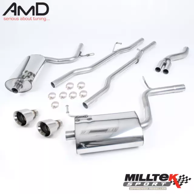 Milltek Audi A4 2.0 TFSI Quattro B7  Exhaust System Non Resonated SSXAU516