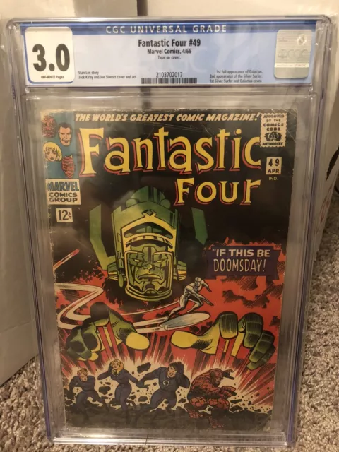 Fantastic Four #49 CGC GD/VG 3.0 2nd Silver Surfer 1st Full Galactus! Marvel
