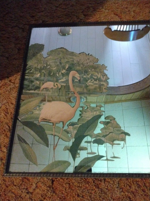 Vintage Flamingo Mirror