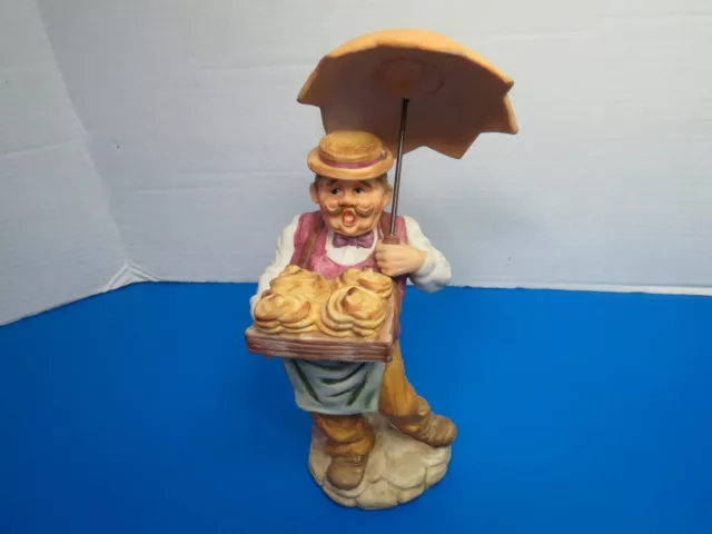 Lefton China Handpainted Porcelain Ceramic Figurine Man Selling Pastries GG1589