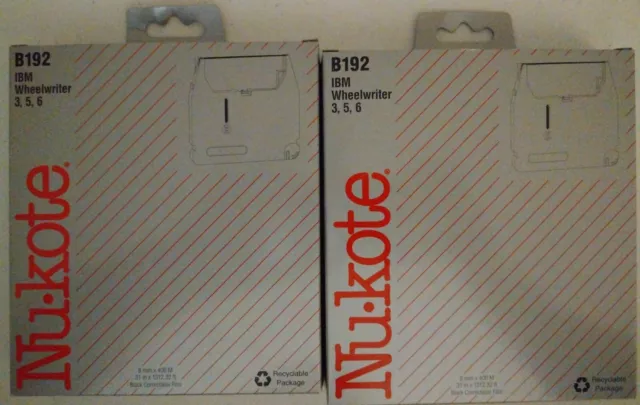 NEW: 2 Lot of Nukote B192 Replacement Ribbon for IBM Wheelwriter 3,5,6