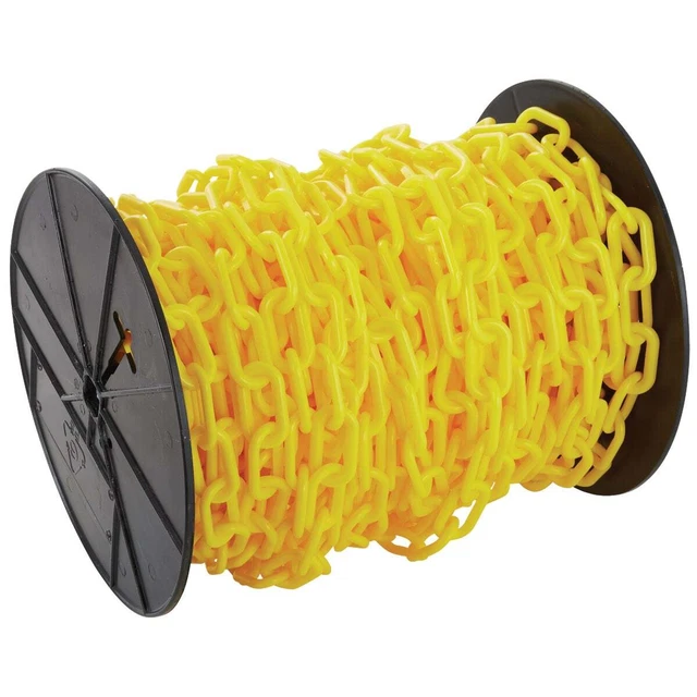 Mr. Chain #8 Yellow 125 Ft. Plastic Chain 50102 Mr. Chain 50102 081000191134