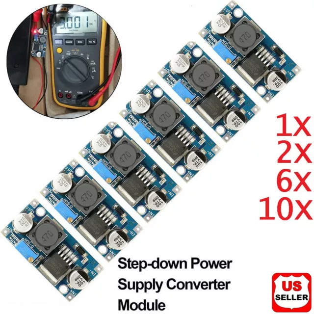 1x 10x LM2596S DC-DC 3A Buck Adjustable Step-down Power Supply Converter Module