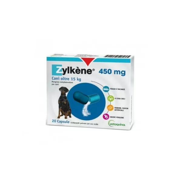 VETOQUINOL Zylkene 20 Capsule da 450 mg -  mangime complementare per cani
