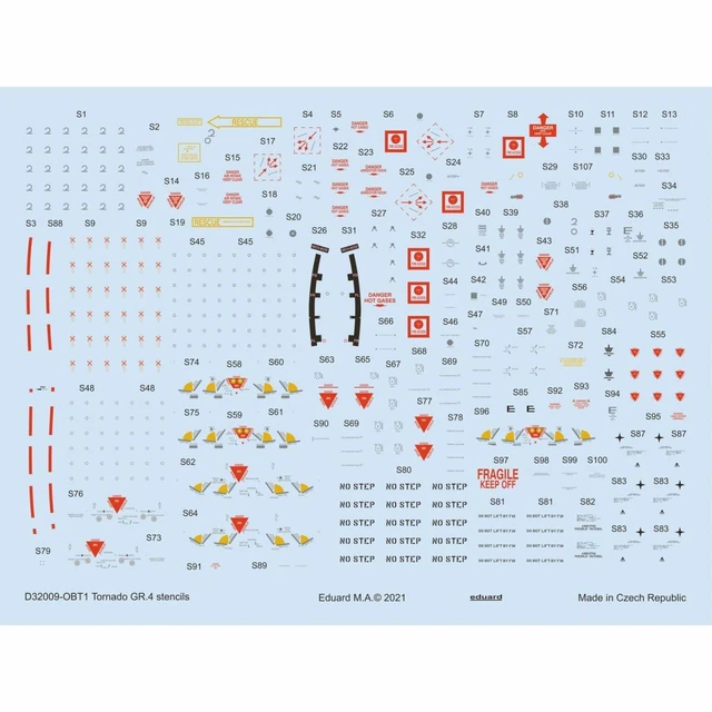 Eduard EduaD32009 Tornado GR.4 stencils 1/32
