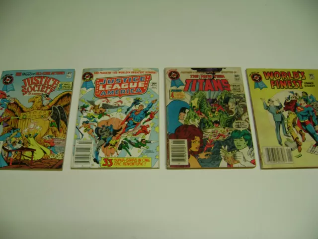 1981-82 DC Blue Ribbon Comic Digests, WORLD'S FINEST, JUSTICE LEAGUE,++, 4 books